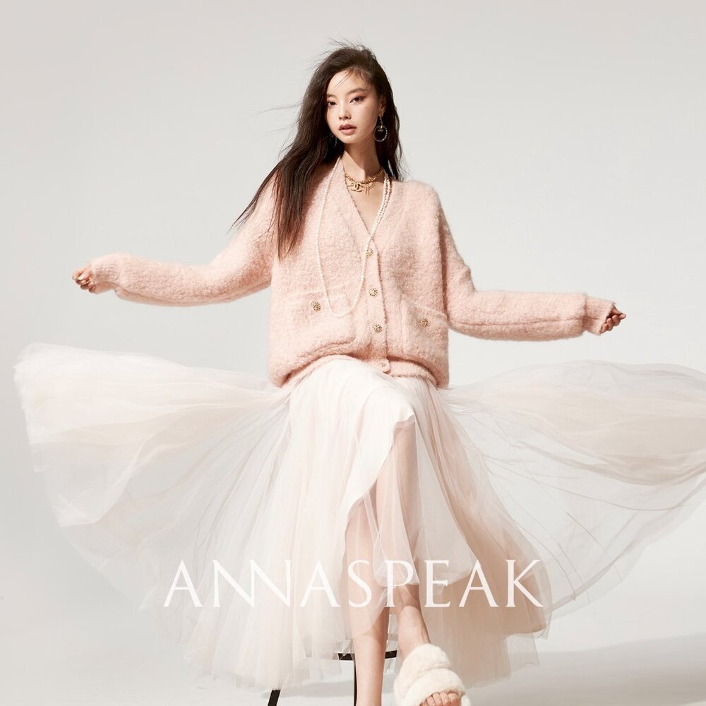 Anna Speak Heavy Craft Cloud-Inspired Romantic Elegant Tulip Patchwork Skirt - Picture 3 of 8